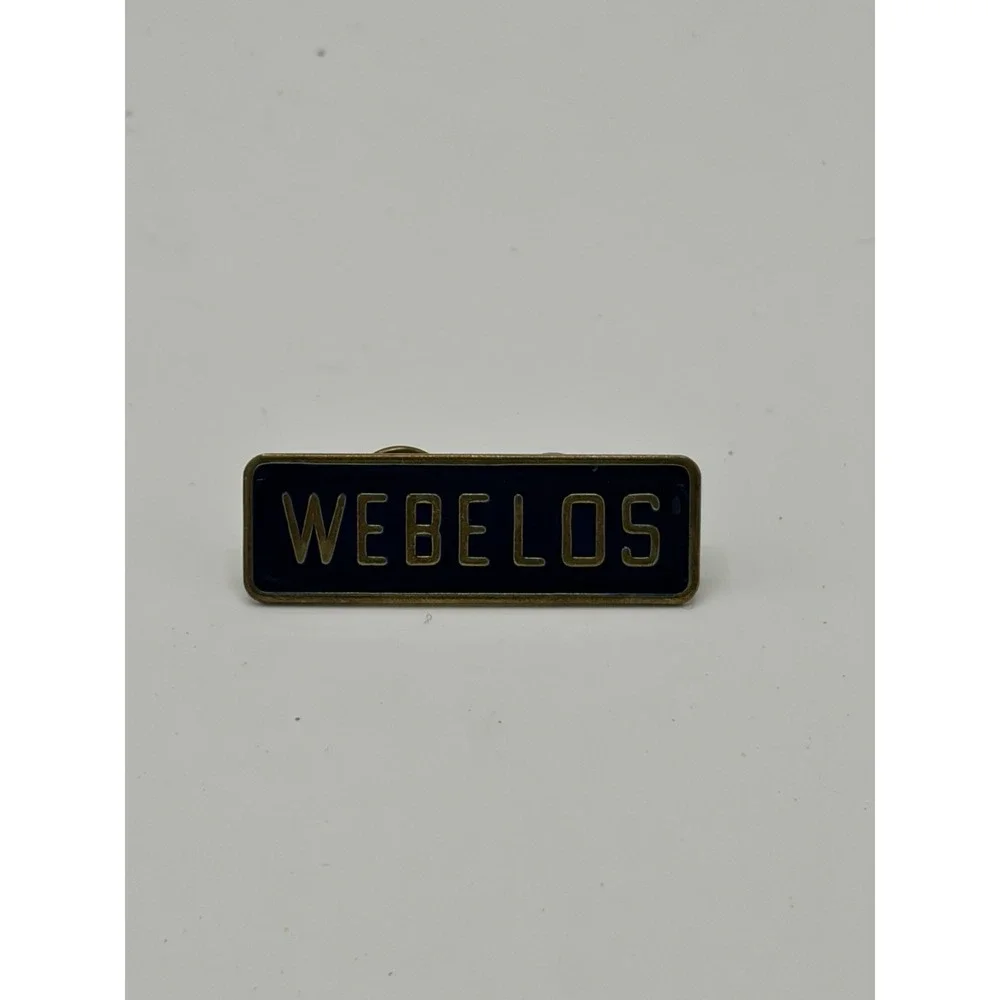 Vintage Boy Scouts Webelos Brass‎ Metal Badge Uniform Pin